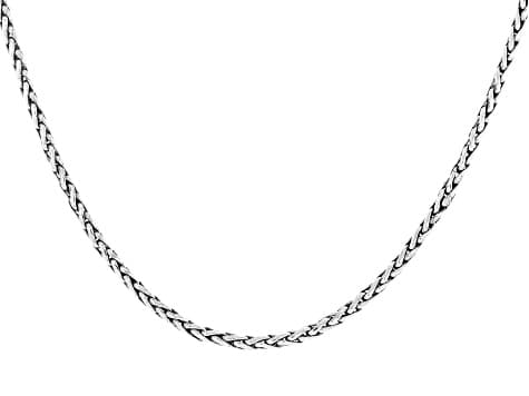 Sterling Silver 2.5mm Gandum Bulat 22" Chain Necklace
