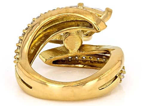 White Cubic Zirconia 18k Yellow Gold Plated Ring 7.11ctw