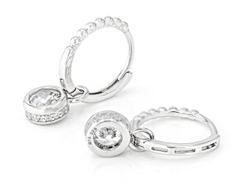 White Cubic Zirconia Rhodium Over Sterling Silver Earrings 1.78ctw