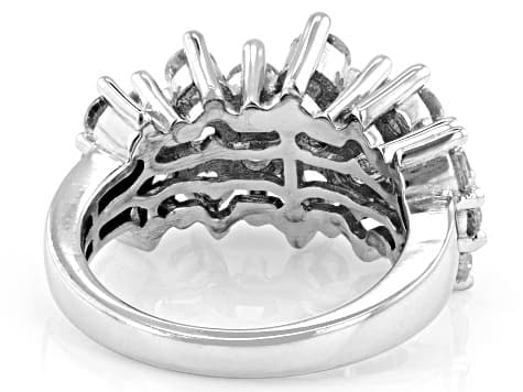 White Cubic Zirconia Rhodium Plated Ring 4.00ctw