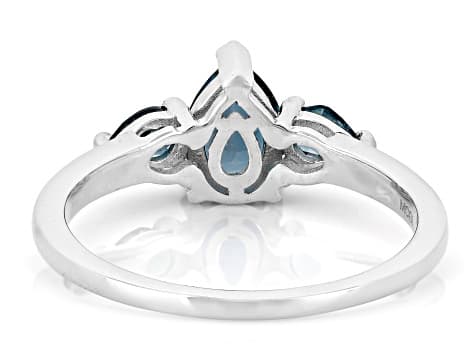 London Blue Topaz Rhodium Over Brass Ring 1.00ctw