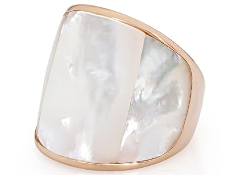 Mother-of-Pearl Copper Dome Ring 22x19.5mm