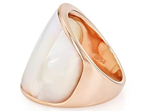 Mother-of-Pearl Copper Dome Ring 22x19.5mm
