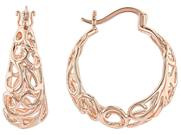 Timna Jewelry Collection™ Copper Filigree Hoop Earrings
