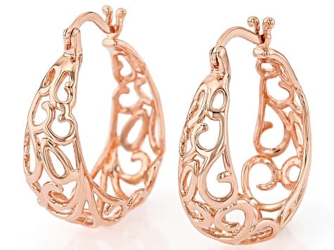 Timna Jewelry Collection™ Copper Filigree Hoop Earrings