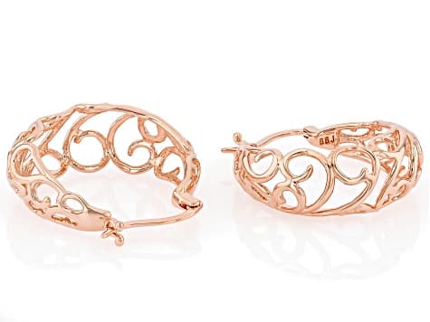Timna Jewelry Collection™ Copper Filigree Hoop Earrings