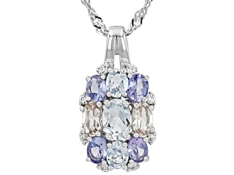 Blue Ofiki Nigerian Aquamarine Rhodium Over Sterling Silver Ring 0.22ctw