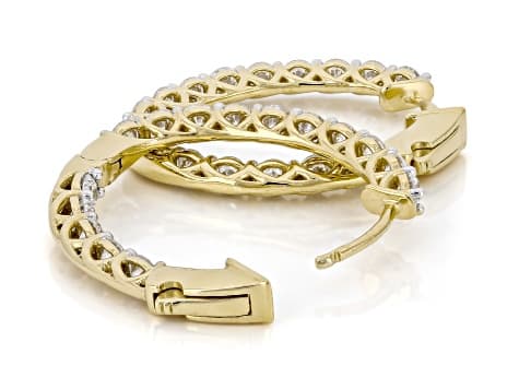 Lab-Grown Diamond GH VS Rhodium & 14k Yellow Gold Over Silver Set of 2 Pairs of Earrings 5.00ctw
