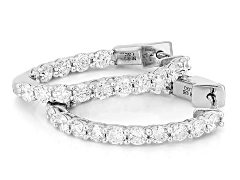 Lab-Grown Diamond GH VS Rhodium & 14k Yellow Gold Over Silver Set of 2 Pairs of Earrings 5.00ctw