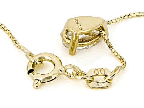 White Lab-Grown Diamond G SI2 Rhodium and 14K Gold Over Silver Set of 2 Slide Pendants W/Chain 1ctw