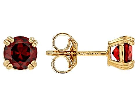 Red Garnet 14k Yellow Gold Over Sterling Silver Earrings 1.70ctw