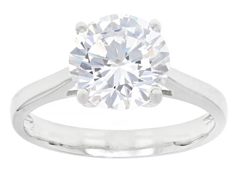 White Cubic Zirconia Rhodium Plated Ring and Stud Set 13.28ctw