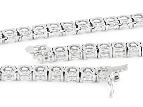 White Cubic Zirconia Rhodium Plated Necklace 94.32ctw