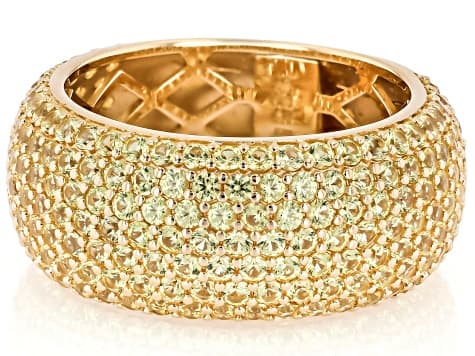 Yellow Sapphire 14k Yellow Gold Over Sterling Silver Ring 3.42ctw