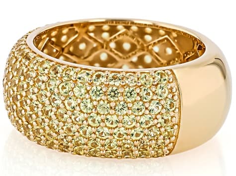 Yellow Sapphire 14k Yellow Gold Over Sterling Silver Ring 3.42ctw