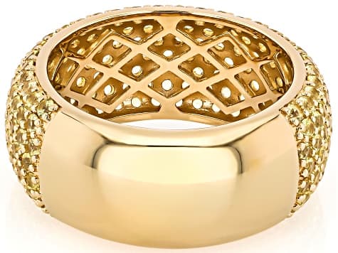 Yellow Sapphire 14k Yellow Gold Over Sterling Silver Ring 3.42ctw