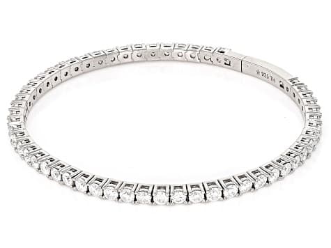 Moissanite Platineve Flex Bangle Bracelet 5.00ctw DEW
