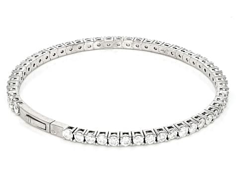 Moissanite Platineve Flex Bangle Bracelet 5.00ctw DEW