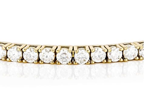 Moissanite 14k Yellow Gold Over Silver Flex Bangle Bracelet 5.00ctw DEW