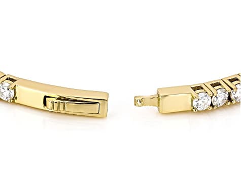 Moissanite 14k Yellow Gold Over Silver Flex Bangle Bracelet 5.00ctw DEW