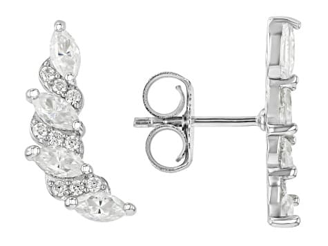 Moissanite Platineve Earrings 1.30ctw DEW