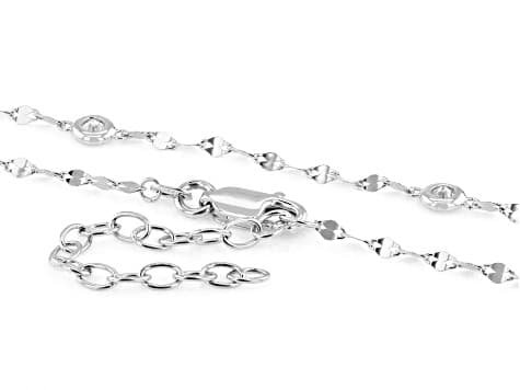 Moissanite Platineve Station Necklace 0.90ctw DEW