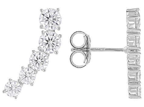 Moissanite Platineve Earrings 1.64ctw DEW