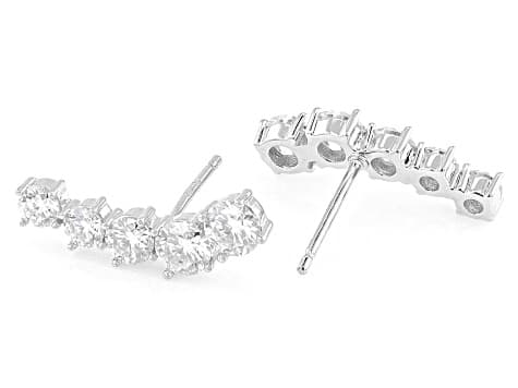 Moissanite Platineve Earrings 1.64ctw DEW