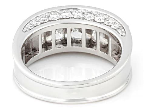 Moissanite Platineve Band Ring 4.04ctw DEW.