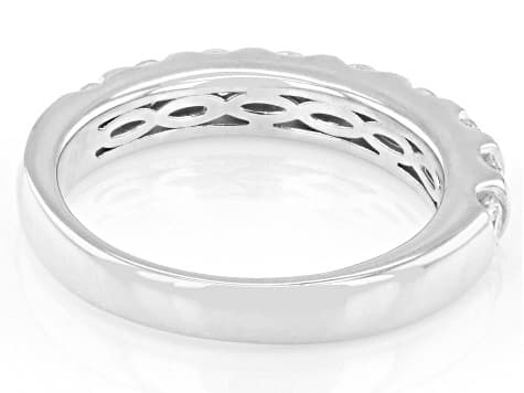 Moissanite Platineve Band Ring 0.90ctw DEW.