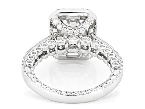 Moissanite Platineve Engagement Ring 3.70ctw DEW