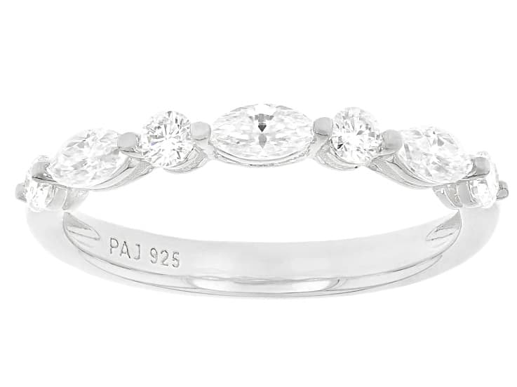 Moissanite Platineve Band Ring 0.66ctw DEW
