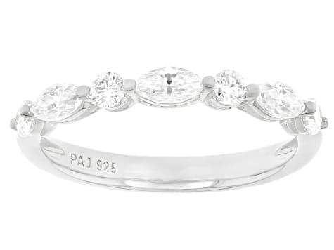 Moissanite Platineve Band Ring 0.66ctw DEW