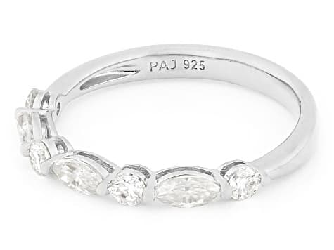 Moissanite Platineve Band Ring 0.66ctw DEW