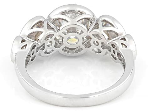 Moissanite Platineve Band Ring 3.96ctw DEW