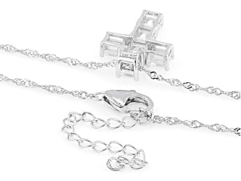 Moissanite Platineve Cross Pendant 2.22ctw DEW