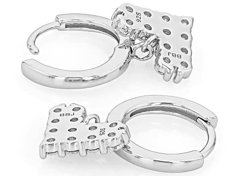 Moissanite Platineve Heart Earrings 0.72ctw DEW