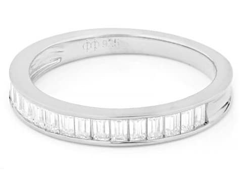 Moissanite Platineve Band Ring 0.68ctw DEW