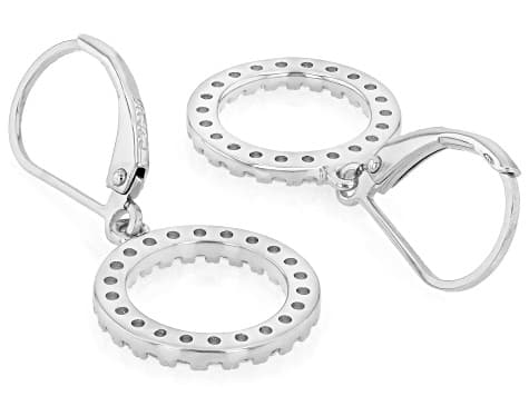 Moissanite Platineve Circle Earrings 0.88ctw DEW.
