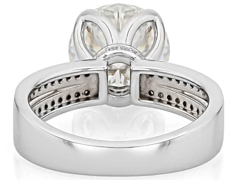 Moissanite Platineve Engagement Ring 4.36ctw DEW.