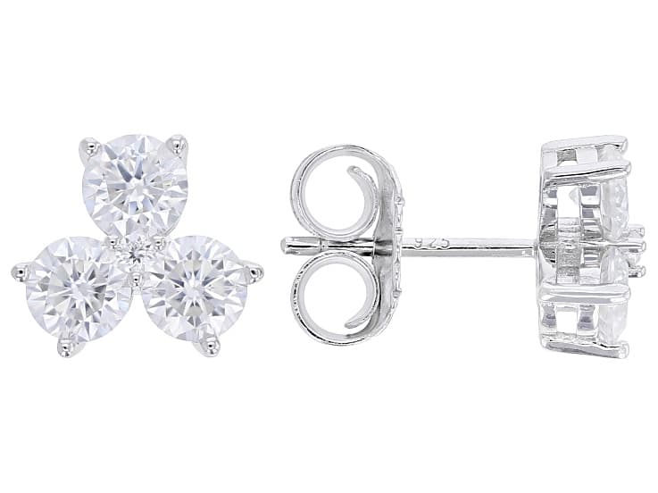 Moissanite Platineve® Clover Earrings 1.42ctw DEW