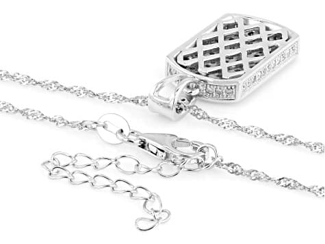 Moissanite Platineve Dog-tag Pendant 1.48ctw DEW