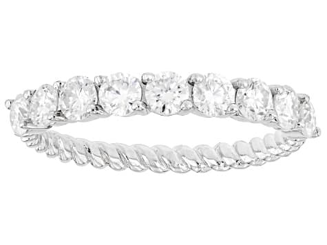 Moissanite Platineve Band Ring 0.90ctw DEW