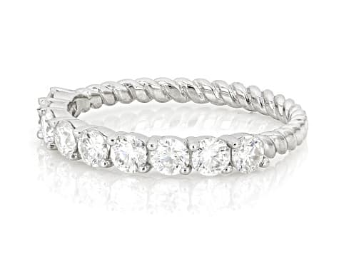 Moissanite Platineve Band Ring 0.90ctw DEW