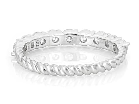 Moissanite Platineve Band Ring 0.90ctw DEW