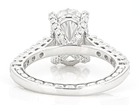 Moissanite Platineve Engagement Ring 5.03ctw DEW.