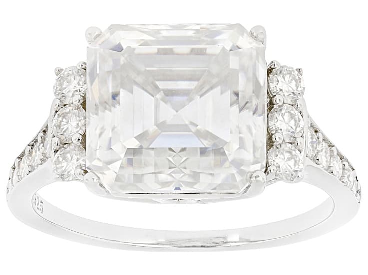 Moissanite Platineve Cockatil Ring 5.91ctw DEW