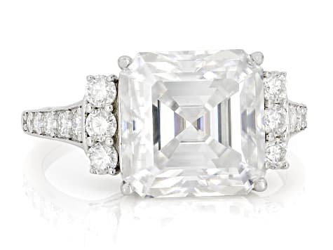 Moissanite Platineve Cockatil Ring 5.91ctw DEW