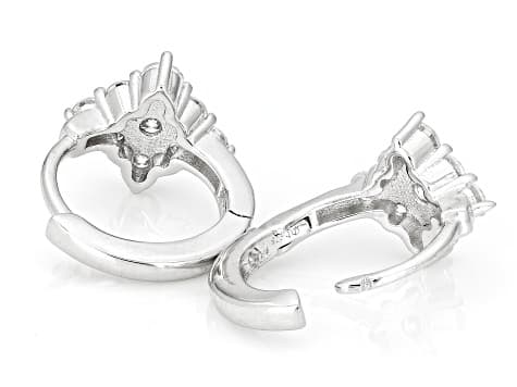 Moissanite Platineve Hoop Earrings 0.72ctw DEW.