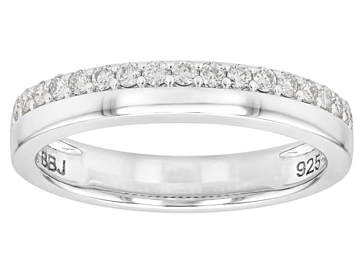 Moissanite Platineve Ring 0.38ctw DEW